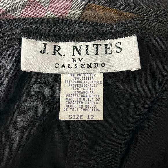 Vintage Beaded Blouse Black Sheer Long Sleeve Deep V-Neck Shirt Scallop Date - Picture 10 of 11